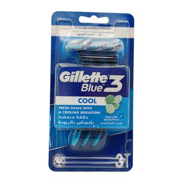   Gillette Blue III eldobható borotva 3db/ disposable razor 3pcs Cool [EN,NG,PK,ZA,AR]