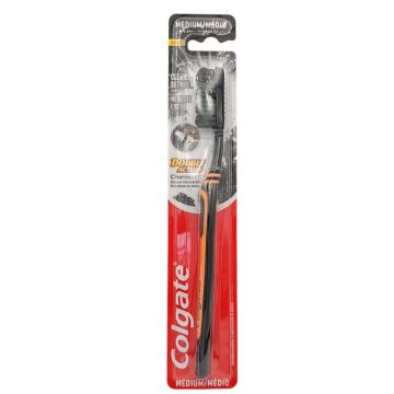   Colgate fogkefe / toothbrush Double Action Charcoal Medium [UK,FR,PT,IS]