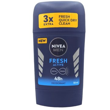   NIVEA MEN Stick Deo 50ml Fresh Active [CZ,SK,HU,SRB,MNE,HR,BIH,SLO,RO,BG]