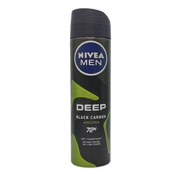   Nivea Deo MEN - Deep Black Carbon Amazonia - 150ml / Nivea férfi deo 150ml [NL,FR]