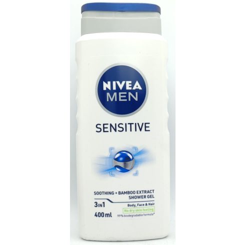 Nivea Shower Gel MEN Sensitive 400ml / Nivea férfi tusfürdő