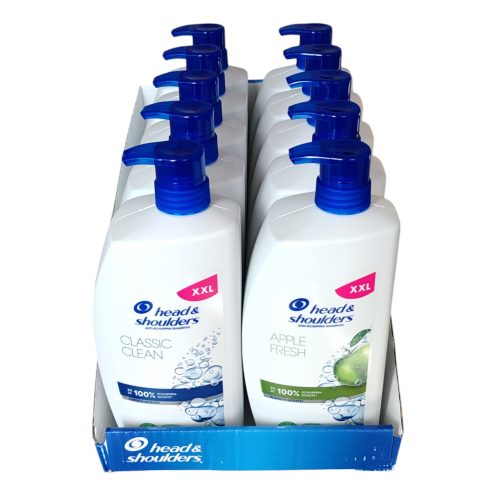 Head & Shoulders Shampoo Display 3 types - Pump - 900ml - 10 Pcs