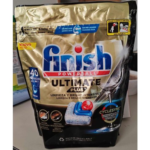 Finish Tabs Powerball Ultimate Plus Cleanliness- 40Wb/488g