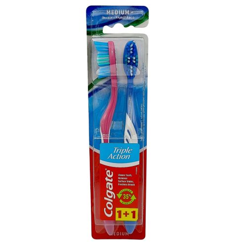 Colgate Toothbrush Triple Action Medium 1+1 