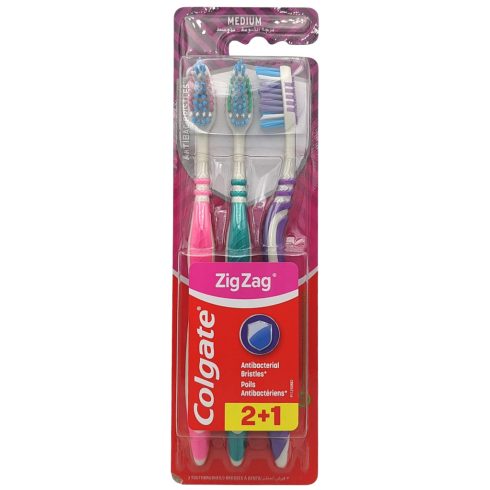 Colgate fogkefe / toothbrush Zig Zag Medium 3x Family Pack