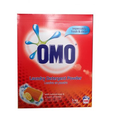   Omo Washing Powder - Natural Soap & Touch of Lemon - 100wash/5kg