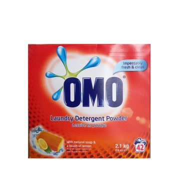   Omo Washing Powder - Natural Soap & Touch of Lemon - 42wash/2,1kg