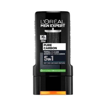   L'Oreal Men Expert Shower Gel - 3 in 1 - Pure Carbon - Total Clean - 300ml