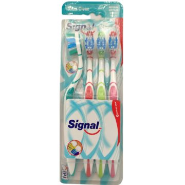 Signal Toothbrush Extra Clean Medium 4pcs / Signal fogkefe